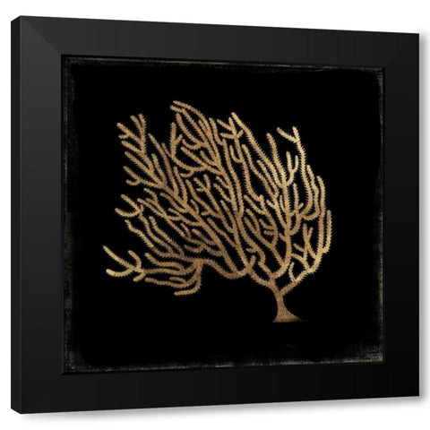 Gold Coral II Black Modern Wood Framed Art Print by Wilson, Aimee