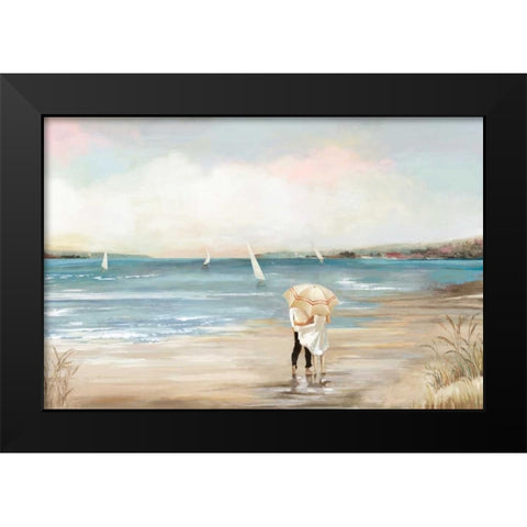 Pearl Shore Black Modern Wood Framed Art Print by Wilson, Aimee