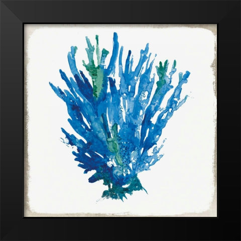 Blue Coral III Black Modern Wood Framed Art Print by Wilson, Aimee