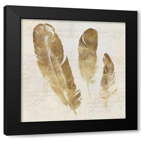 Feather Softly I Black Modern Wood Framed Art Print by Wilson, Aimee