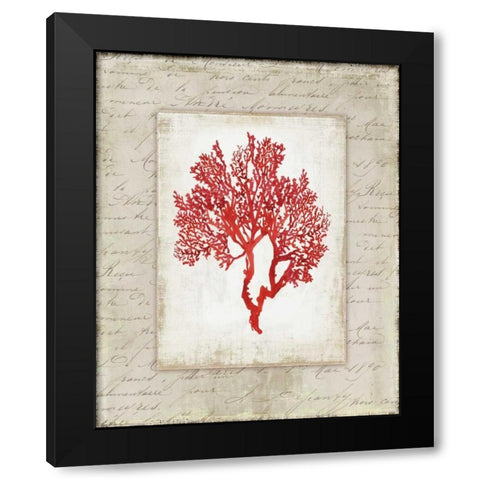 Red Coral II  Black Modern Wood Framed Art Print with Double Matting by Wilson, Aimee