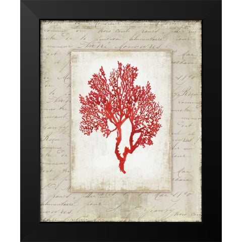 Red Coral II  Black Modern Wood Framed Art Print by Wilson, Aimee