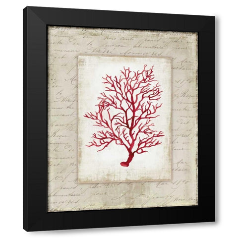 Red Coral III Black Modern Wood Framed Art Print with Double Matting by Wilson, Aimee