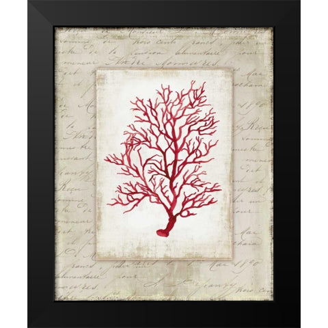 Red Coral III Black Modern Wood Framed Art Print by Wilson, Aimee