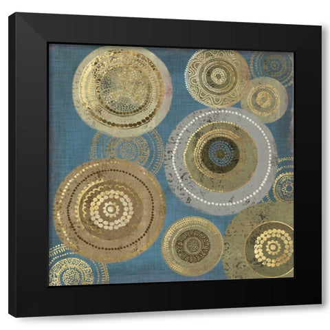Aboriginal Dot I Black Modern Wood Framed Art Print with Double Matting by Wilson, Aimee