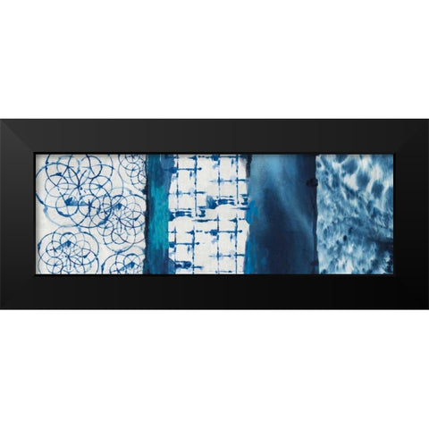 Shibori Patchwork I Black Modern Wood Framed Art Print by Wilson, Aimee