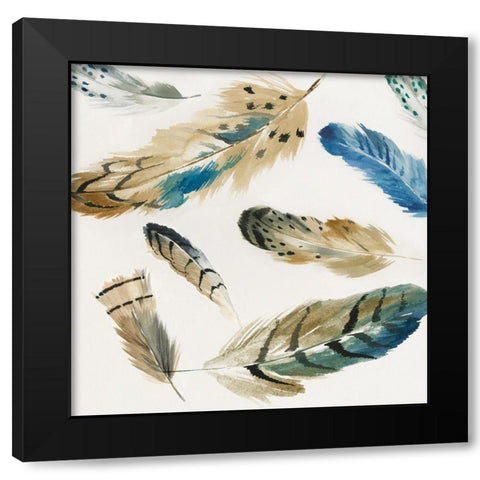 La Plume I Black Modern Wood Framed Art Print with Double Matting by Wilson, Aimee