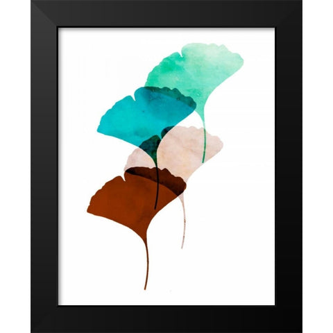 Mod Leaves III Black Modern Wood Framed Art Print by Wilson, Aimee