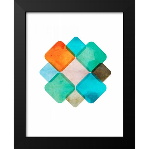 Mod Tiles Black Modern Wood Framed Art Print by Wilson, Aimee