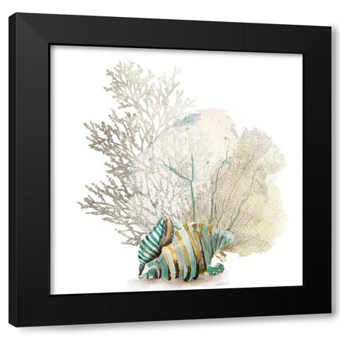 Coral II Black Modern Wood Framed Art Print with Double Matting by Wilson, Aimee
