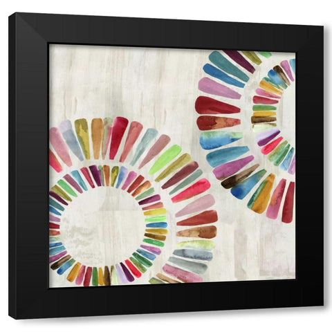 Fun Rings I Black Modern Wood Framed Art Print with Double Matting by Wilson, Aimee