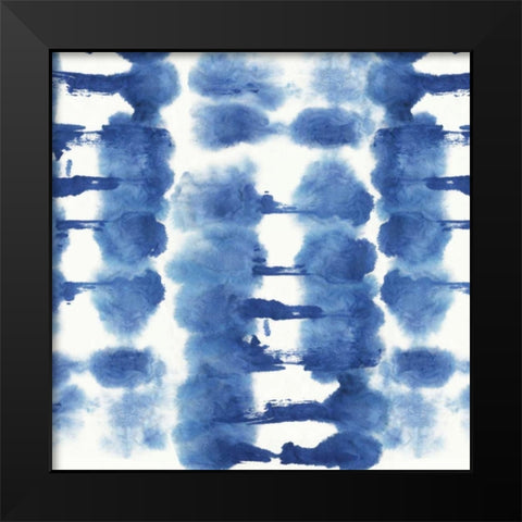 Indigo Tie Dye I Black Modern Wood Framed Art Print by Wilson, Aimee