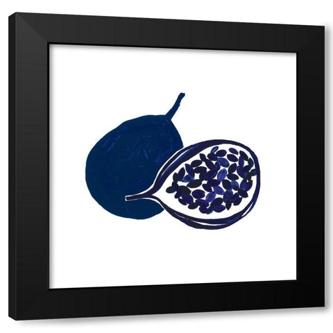 Indigo Passion Fruit Black Modern Wood Framed Art Print with Double Matting by Wilson, Aimee