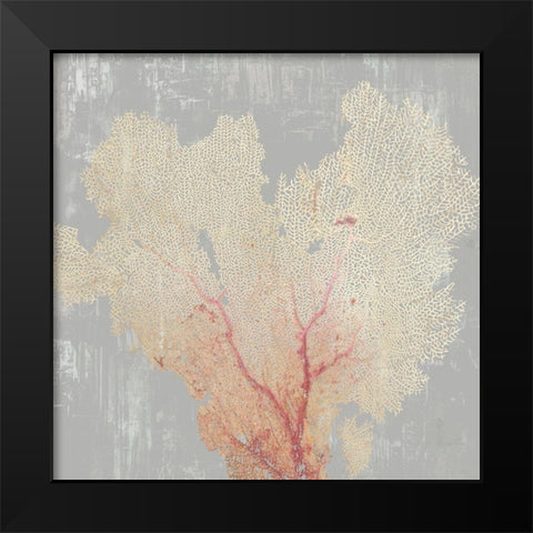 Blush Coral I  Black Modern Wood Framed Art Print by Wilson, Aimee