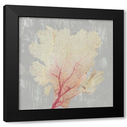 Blush Coral II Black Modern Wood Framed Art Print with Double Matting by Wilson, Aimee