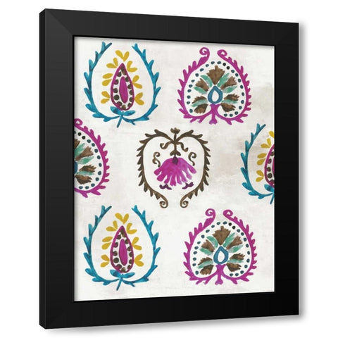 Pattern II Black Modern Wood Framed Art Print with Double Matting by Wilson, Aimee