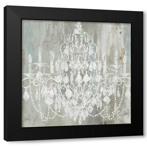 Chandelier  Black Modern Wood Framed Art Print by Wilson, Aimee