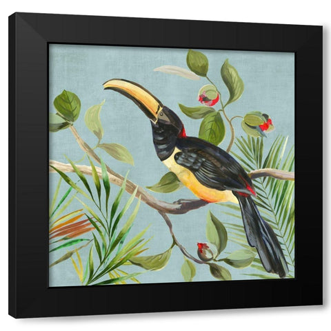 Paradise Toucan II Black Modern Wood Framed Art Print with Double Matting by Wilson, Aimee