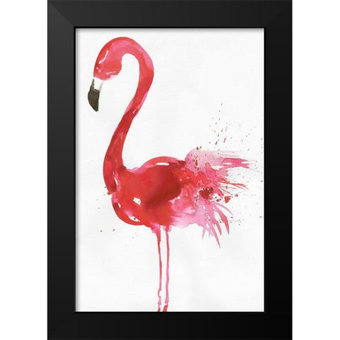 Flamingo Portrait I Black Modern Wood Framed Art Print by Wilson, Aimee