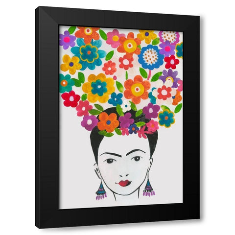 Farida Portrait Black Modern Wood Framed Art Print with Double Matting by Wilson, Aimee