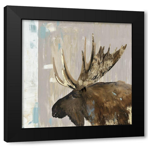 Moose Tails I Black Modern Wood Framed Art Print with Double Matting by Wilson, Aimee