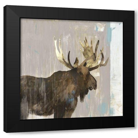 Moose Tails II Black Modern Wood Framed Art Print with Double Matting by Wilson, Aimee