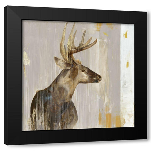 Stag II Black Modern Wood Framed Art Print by Wilson, Aimee