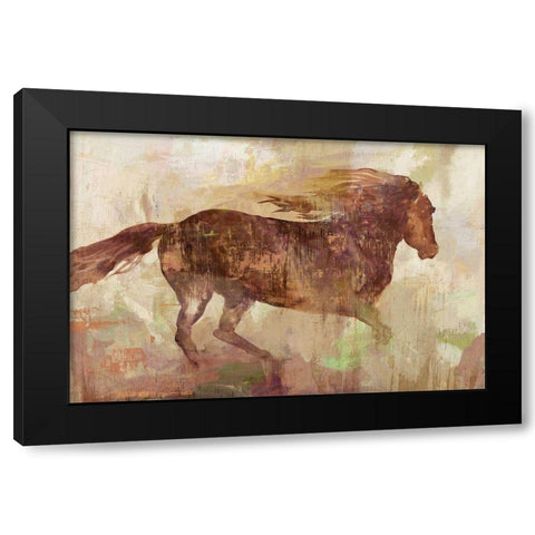 Run Free Black Modern Wood Framed Art Print by Wilson, Aimee