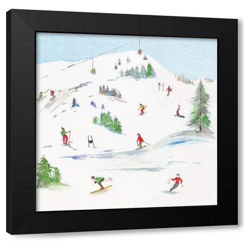 Blue Mountain I  Black Modern Wood Framed Art Print with Double Matting by Wilson, Aimee