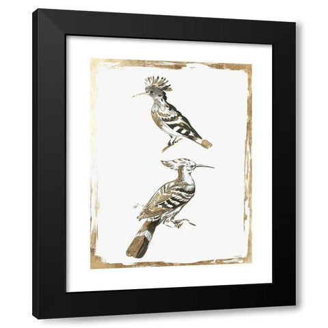 Perched Birds  Black Modern Wood Framed Art Print by Wilson, Aimee