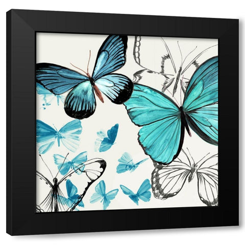 Monarch Butterflies  Black Modern Wood Framed Art Print with Double Matting by Wilson, Aimee