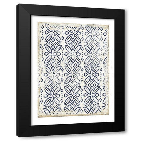 Navy Geo I  Black Modern Wood Framed Art Print with Double Matting by Wilson, Aimee