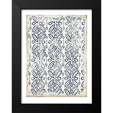 Navy Geo I  Black Modern Wood Framed Art Print by Wilson, Aimee