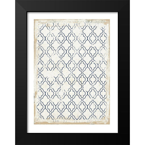 Navy Geo II  Black Modern Wood Framed Art Print by Wilson, Aimee