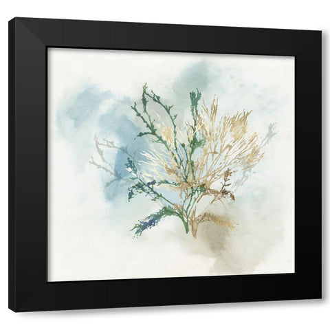 Green Coral II  Black Modern Wood Framed Art Print with Double Matting by Wilson, Aimee