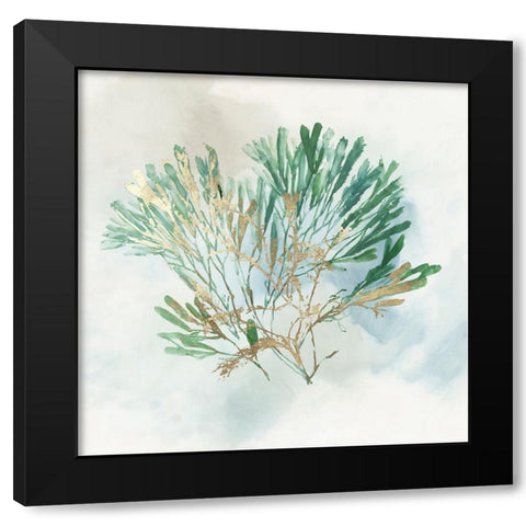 Green Coral III  Black Modern Wood Framed Art Print with Double Matting by Wilson, Aimee