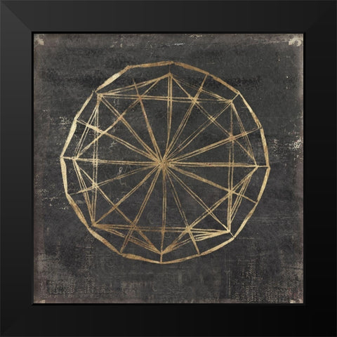 Golden Wheel I  Black Modern Wood Framed Art Print by Wilson, Aimee