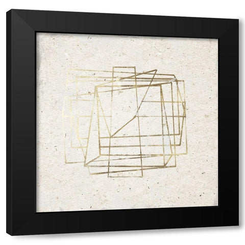 Golden Embrace II  Black Modern Wood Framed Art Print with Double Matting by Wilson, Aimee