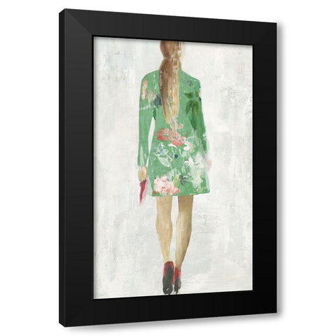 Walking Away Black Modern Wood Framed Art Print with Double Matting by Wilson, Aimee