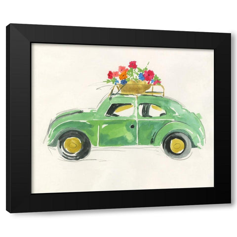 Charming Journey Black Modern Wood Framed Art Print with Double Matting by Wilson, Aimee