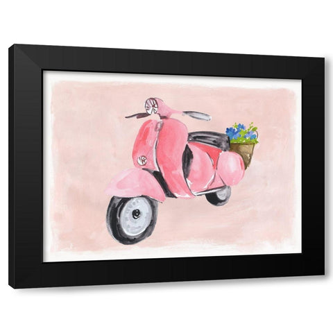 Pink Day Black Modern Wood Framed Art Print with Double Matting by Wilson, Aimee