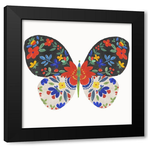 Flying Blossom I Black Modern Wood Framed Art Print with Double Matting by Wilson, Aimee