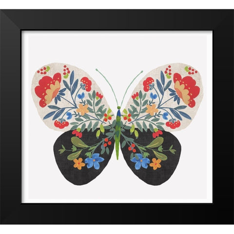 Flying Blossom I Black Modern Wood Framed Art Print by Wilson, Aimee