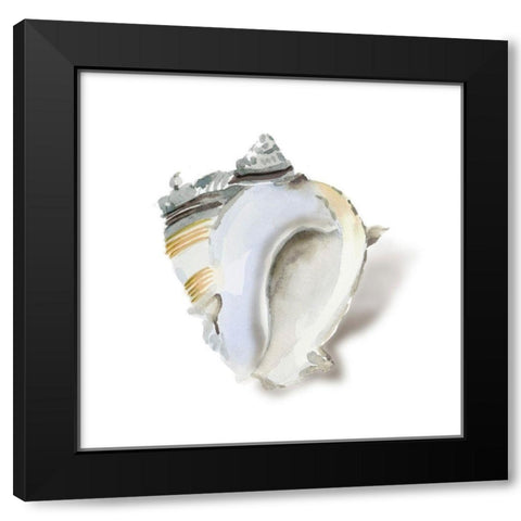 Seafoam Shell Black Modern Wood Framed Art Print by Wilson, Aimee