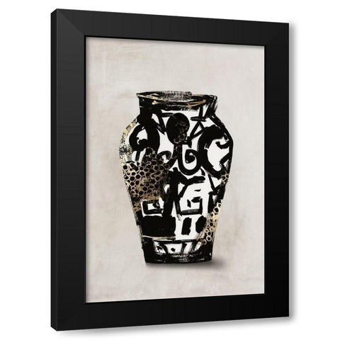 Golden Vase I  Black Modern Wood Framed Art Print with Double Matting by Wilson, Aimee