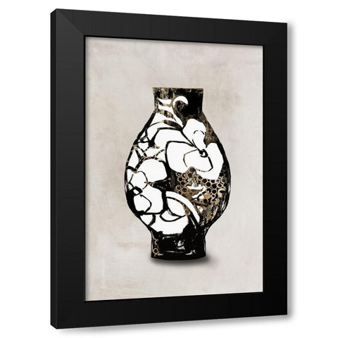 Golden Vase II Black Modern Wood Framed Art Print with Double Matting by Wilson, Aimee