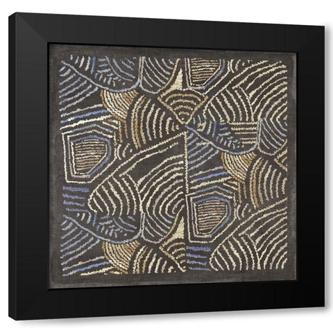 Golden Folklore III Black Modern Wood Framed Art Print with Double Matting by Wilson, Aimee