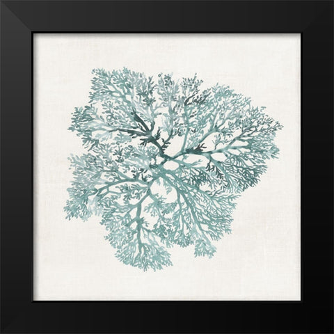 Teal Coral I  Black Modern Wood Framed Art Print by Wilson, Aimee