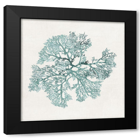 Teal Coral II Black Modern Wood Framed Art Print by Wilson, Aimee