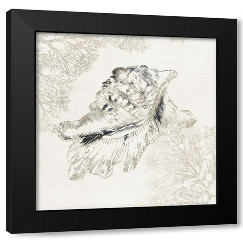 Silver Shell I  Black Modern Wood Framed Art Print by Wilson, Aimee